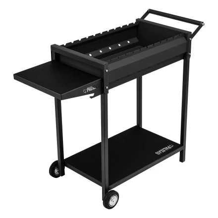 Мангал сварной на колесах, 662 х 390 х 152/805 мм, сталь 2 мм, кочерга в комплекте, Camping Palisad 69669 купить в Нижневартовске