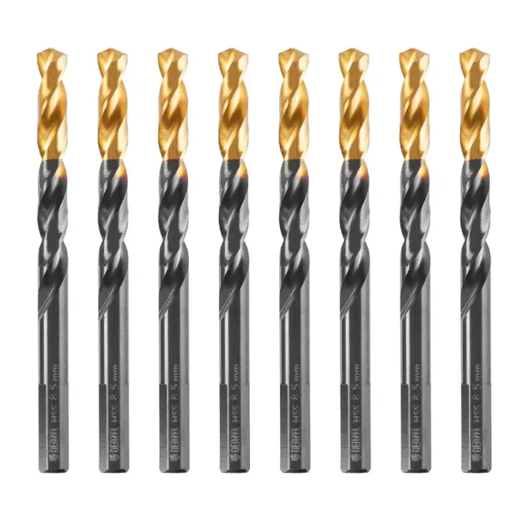 Сверло по металлу, 8,5 мм, HSS-Tin, Golden Tip, 8 шт. Denzel 717220 купить в Нижневартовске