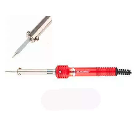 Паяльник MATRIX 40W (220В) пластиковая рукоятка медный наконечник с защитным покрытием 913004 купить в Нижневартовске