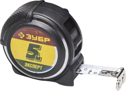 Рулетка ЗУБР "ЭКСПЕРТ" "АНТЕЙ", металлический обрезиненный корпус, полотно с нейлоновым напылением, 5мх19мм 34053-05-19 купить в Нижневартовске