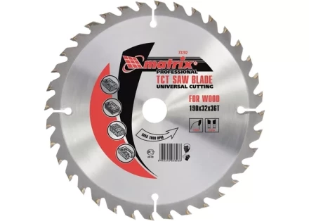 Пильный диск по дереву, 230 х 32мм, 48 зубьев + кольцо 30/32 MATRIX  Professional 73233 купить в Нижневартовске