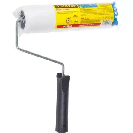 Валик "ПОРОЛОН" малярный в сборе, бюгель 6мм, 44x240мм, STAYER Master 0360-24_z01 купить в Нижневартовске