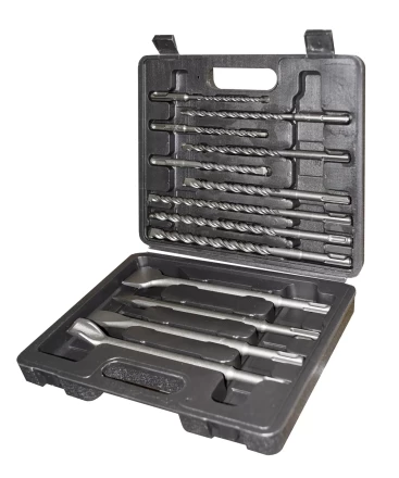 Набор SDS+ буры пики зубила 13 штук пластиковый кейс Энкор 11000 купить в Нижневартовске