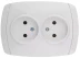 Розетка СВЕТОЗАР "CITY LIGHT" двойная в сборе, без заземления, цвет белый, 16А/~250В SV-54202-W купить в Нижневартовске