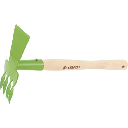 Рыхлитель 4-зубый витой зуб комбинированный профиль &quot;трапеция&quot; деревянная рукоятка СИБРТЕХ 62342 купить в Нижневартовске