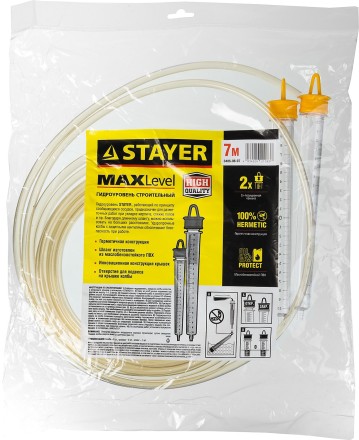 Гидроуровень STAYER &quot;MASTER&quot; с усиленной измерительной колбой большого размера, d 6мм, 7м 579434 купить в Нижневартовске