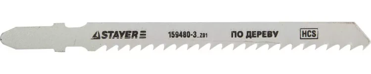 Полотна STAYER "STANDARD", T111C, для эл/лобзика, HCS, по дереву, пласт., быстрый рез, EU-хвост., шаг 3мм, 74мм, 2шт 159480-3_z01 купить в Нижневартовске