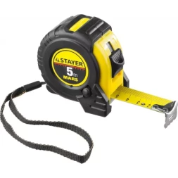 Рулетка STAYER "PROFI" "MARS", обрезиненный корпус, утолщенное полотно, 5мх25мм 34131-05-25_z01