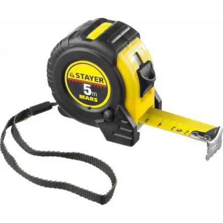 Рулетка STAYER "PROFI" "MARS", обрезиненный корпус, утолщенное полотно, 5мх25мм 34131-05-25_z01 купить в Нижневартовске