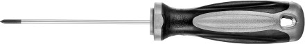 Отвертка MIRAX 25096-0-10, закаленный стержень, двухкомпонентная рукоятка, PH0x100мм 25096-0-10 купить в Нижневартовске