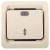 Выключатель СВЕТОЗАР "ГАММА" проходной одноклавишный, с подсветкой, цвет бежевый, 10А/~250В SV-54138-B купить в Нижневартовске