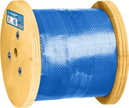 ЗУБР DIN 3066, свивка 6 х 37 + IWR, 14 мм, L 50 м, грузоподъемный стальной трос, Профессионал (30417-14) купить в Нижневартовске