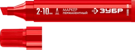 ЗУБР МП-1000К красный, 2-10 мм, клиновидный перманентный марке (06333-3) купить в Нижневартовске