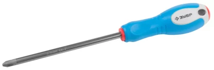 Отвертка ЗУБР, Cr-V сталь, трехкомпонентная рукоятка, цветовая индикация типа шлица, PH №3, 150мм 25252-3-150_z01 купить в Нижневартовске