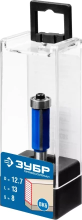 ЗУБР 12.7 x 13 мм, хвостовик 8 мм, фреза кромочная с нижним подшипником, Профессионал (28727-12.7-13) купить в Нижневартовске