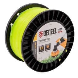 Леска для триммера круглая, 1,6мм х 408м, на DIN катушке FLEX CORD, Denzel 96268