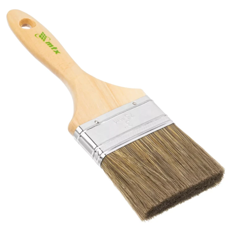 Кисть плоская "Евро" 3", смешанная щетина, деревянная ручка MTX 83081 купить в Нижневартовске