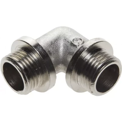 Уголок GENERAL FITTINGS с упором, никелированная латунь, ш/ш, 1/2" 51072-S/S-1/2