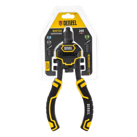 Заклепочник двуручный, заклепки 2,4-3,2-4,0-4,8-6,4 мм Denzel 40500 купить в Нижневартовске