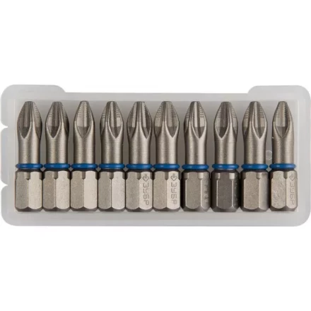 Биты ЗУБР "ЭКСПЕРТ" торсионные кованые, обточенные, хромомолибденовая сталь, тип хвостовика C 1/4", PH2, 25мм, 10шт 26011-2-25-10 купить в Нижневартовске