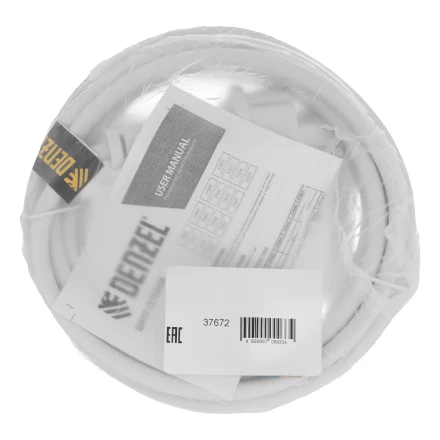 Шнур сетевой Denzel Energy Series, ПВС, 3 м, 2 x 1,5 мм, с неразборной вилкой, белый, 3 м, 37672 купить в Нижневартовске