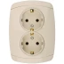 Розетка СВЕТОЗАР "CITY LIGHT" двойная в сборе, с заземлением, цвет бежевый, 16А/~250В SV-54207-B купить в Нижневартовске