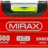 Уровень коробчатый усиленный MIRAX, фрезерованная поверхность, утолщенный профиль, 3 противоударных ампулы (1 поворотная на 360 град), с ручками, 60 см 34603-060 купить в Нижневартовске