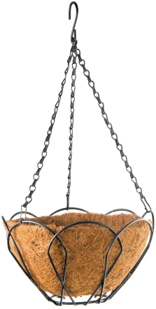 Подвесное кашпо с декором 25см с кокосовой корзиной PALISAD 69005 купить в Нижневартовске