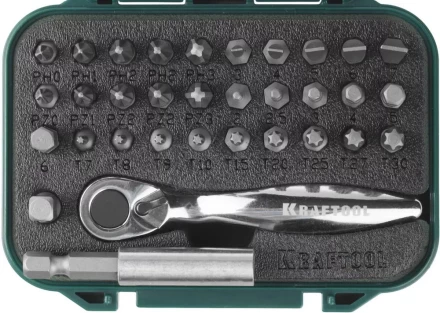 PRO. Наборы в боксе: БИТЫ KRAFTOOL PRO-Drive 26157-H33 купить в Нижневартовске