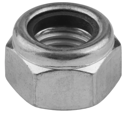 Гайка шестигранная, DIN 985, самостопорящаяся, с нейлоновым кольцом, кл. пр. 8, оцинкованная, M20, 50 шт, KRAFTOOL 303584-20 303584-20 купить в Нижневартовске