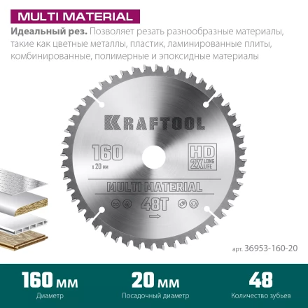 Диск пильный Multi Material, повышенный ресурс 36953-160-20 купить в Нижневартовске