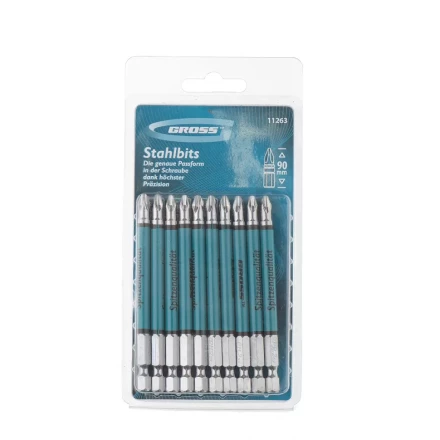 Набор бит Ph2 х90, сталь S2, 10шт GROSS 11263 купить в Нижневартовске