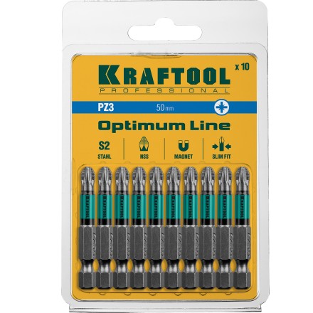 Биты KRAFTOOL OPTIMUM PZ 26124-3-50-10 купить в Нижневартовске