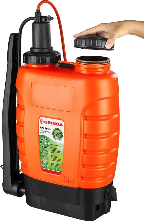 Опрыскиватель садовый GRINDA "Fine Spray", ранцевый, телескопический удлинитель, 15л 425216 купить в Нижневартовске