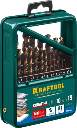 Наборы сверл по металлу HSS-Co 29656-H19 купить в Нижневартовске