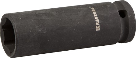 Торцовая головка KRAFTOOL &quot;INDUSTRIE QUALITAT&quot; ударная, удлиненная (1/2&quot;), FLANK, Cr-Mo, фосфатированная, 17 мм 27942-17_z01 купить в Нижневартовске