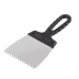 Шпатель из нержавеющей стали 100 мм зуб 4 х 4 мм пластмассовая ручка Россия 85138 купить в Нижневартовске