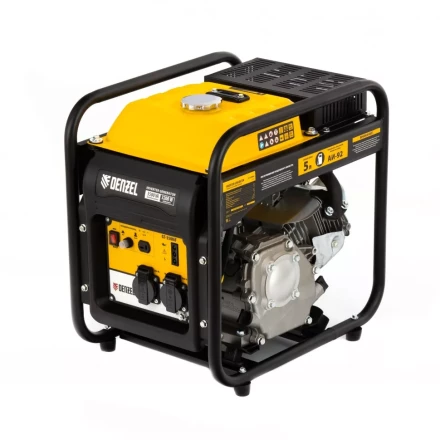 Генератор инверторный GT-3500iF, 3.5 кВт, 230 В, бак 5 л, открытый корпус, ручной старт Denzel 94705 купить в Нижневартовске