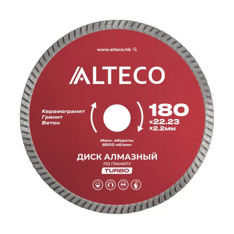 Диск алмазный по граниту ALTECO TURBO 180x22.23x2.2 мм 66524 купить в Нижневартовске