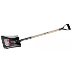 Лопата ЗУБР "МАСТЕР" ЗАВИДОВО совковая, деревянный черенок из дуба, пластиковая рукоятка, 320х250x1200мм 39363_z01