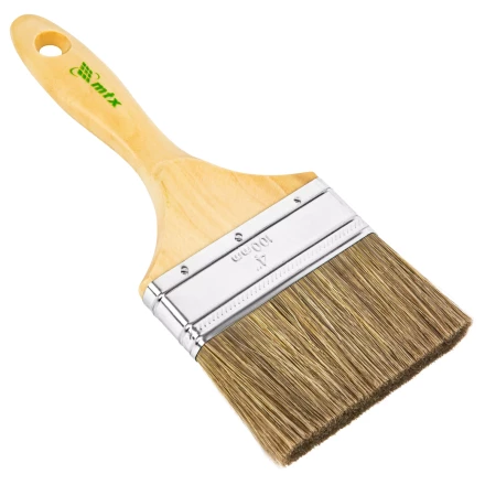 Кисть плоская "Евро" 4", смешанная щетина, деревянная ручка MTX 83082 купить в Нижневартовске