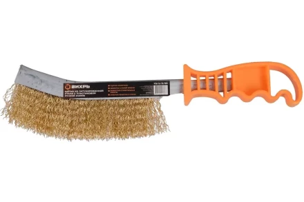 Щётка из латунированной стали с пластиковой ручкой 240мм Вихрь 73/1/3/55 купить в Нижневартовске