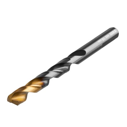 Сверло по металлу, 10 мм, HSS-Tin, Golden Tip, 8 шт. Denzel 717222 купить в Нижневартовске