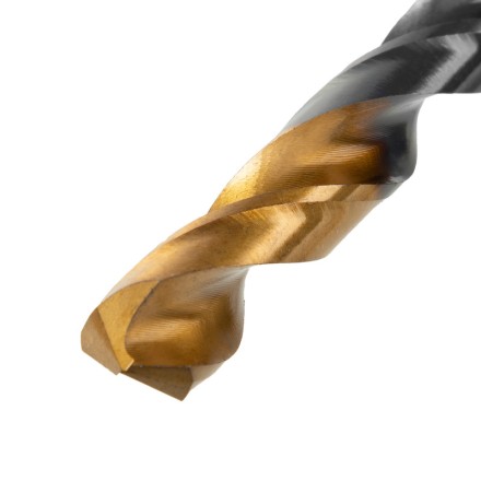 Сверло по металлу, 10 мм, HSS-Tin, Golden Tip, 8 шт. Denzel 717222 купить в Нижневартовске