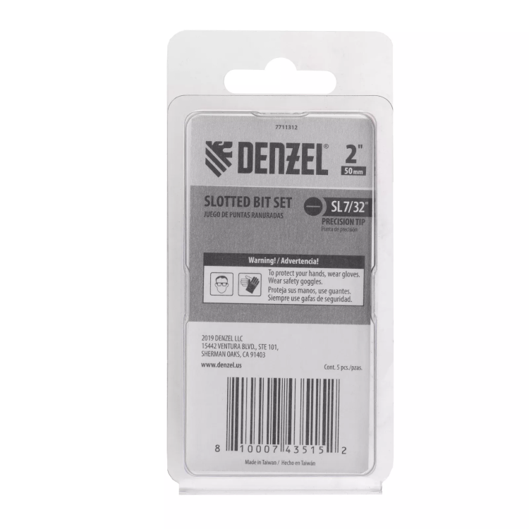 Бита SL5,5x50, 5 шт. Denzel 7711312 купить в Нижневартовске