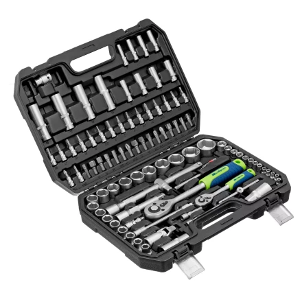 Набор инструментов Сибртех 13388, 1/2", 1/4", пластиковый кейс, 94 предмета купить в Нижневартовске