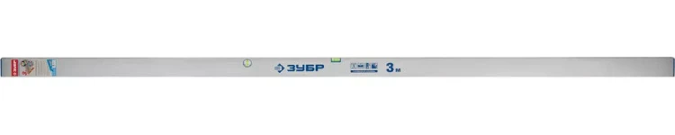 Правило-уровень ЗУБР "ЭКСПЕРТ", с ребром жесткости , 2 глазка, усиленный прямоугольный профиль 1,6мм, 3,0м 10753-3.0 купить в Нижневартовске