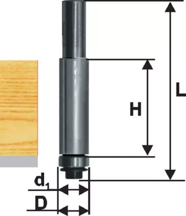 Фреза кромочная прям ф12,7х38мм хв 12мм ДСП Энкор 28054 купить в Нижневартовске
