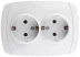 Розетка СВЕТОЗАР "CITY LIGHT" двойная в сборе, с заземлением, цвет белый, 16А/~250В SV-54207-W купить в Нижневартовске
