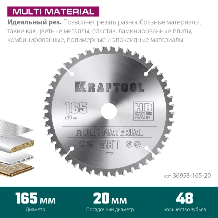 Диск пильный Multi Material, повышенный ресурс 36953-165-20 купить в Нижневартовске
